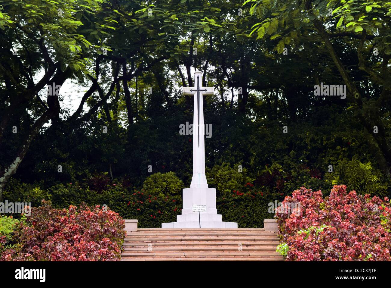 Cimitero della seconda guerra mondiale in Asia meridionale Foto Stock