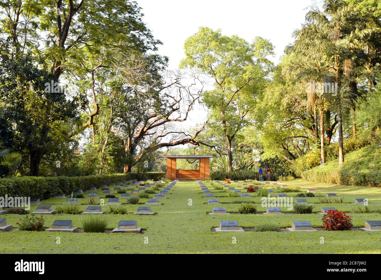 Cimitero della seconda guerra mondiale in Asia meridionale Foto Stock