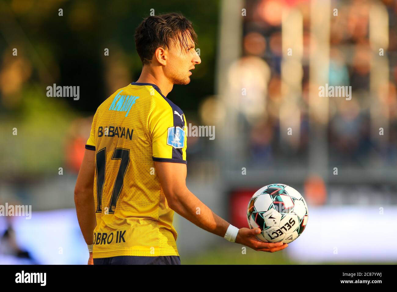 Lyngby, Danimarca, 20 luglio 2020. Edgar Babayan (17) di Hobro IK visto durante la partita 3F Superliga tra Lyngby Boldklub e Hobro IK al Lyngby Stadium. (Foto di credito: Gonzales Photo - Rune Mathiesen). Foto Stock