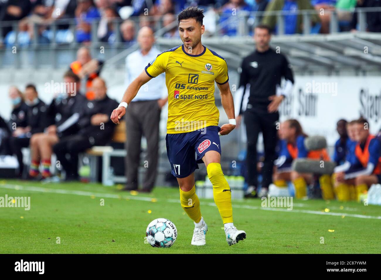 Lyngby, Danimarca, 20 luglio 2020. Edgar Babayan (17) di Hobro IK visto durante la partita 3F Superliga tra Lyngby Boldklub e Hobro IK al Lyngby Stadium. (Foto di credito: Gonzales Photo - Rune Mathiesen). Foto Stock