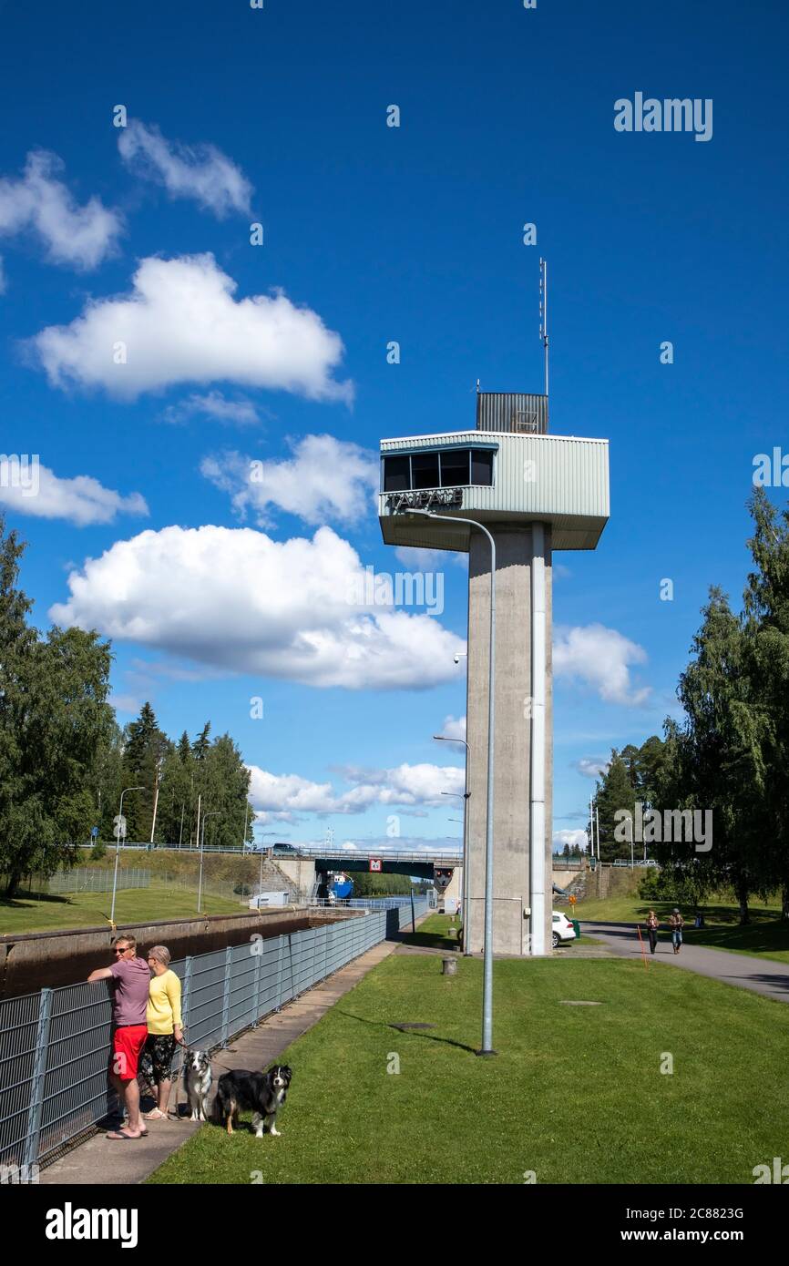 Canale Taiplial a Varkaus, Finlandia Foto Stock