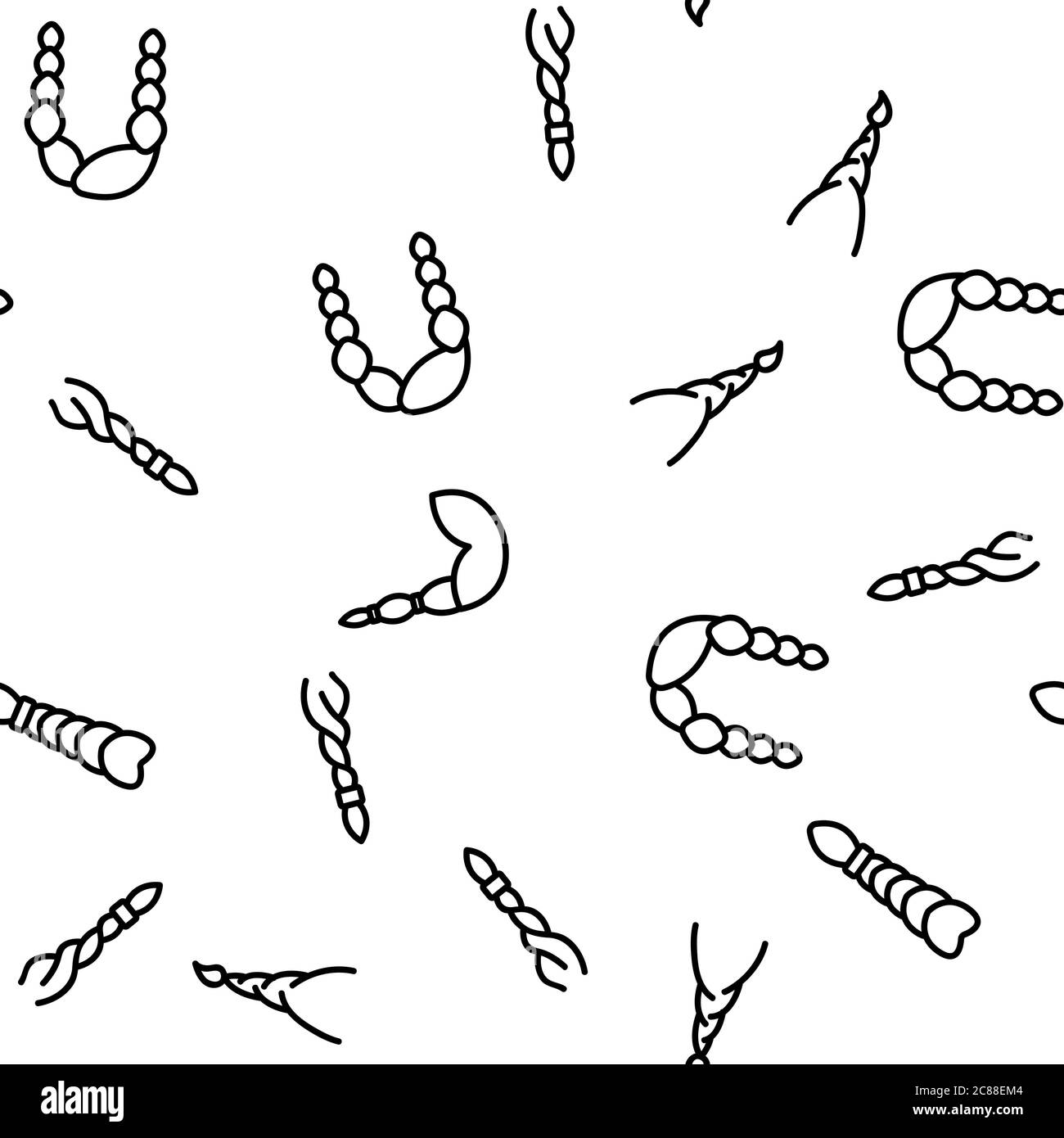 Fracinette per pane intrecciate modello senza giunture Vector Illustrazione Vettoriale
