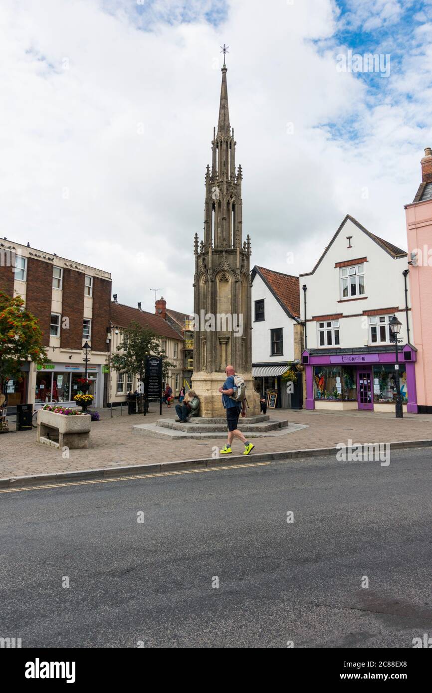 Market Cross a Market Place, Glastonbury, Somerset, Inghilterra, Regno Unito. Foto Stock