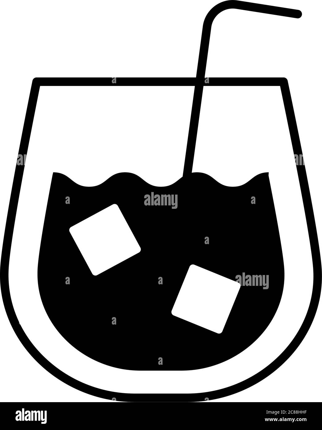 design grafico vettoriale con icona stile linea di bevanda a tazza Illustrazione Vettoriale