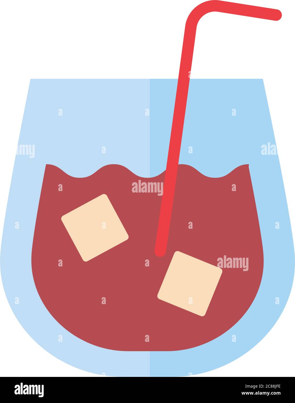 bicchiere di whiskey drink stile piatto icona vettore illustrazione disegno Illustrazione Vettoriale