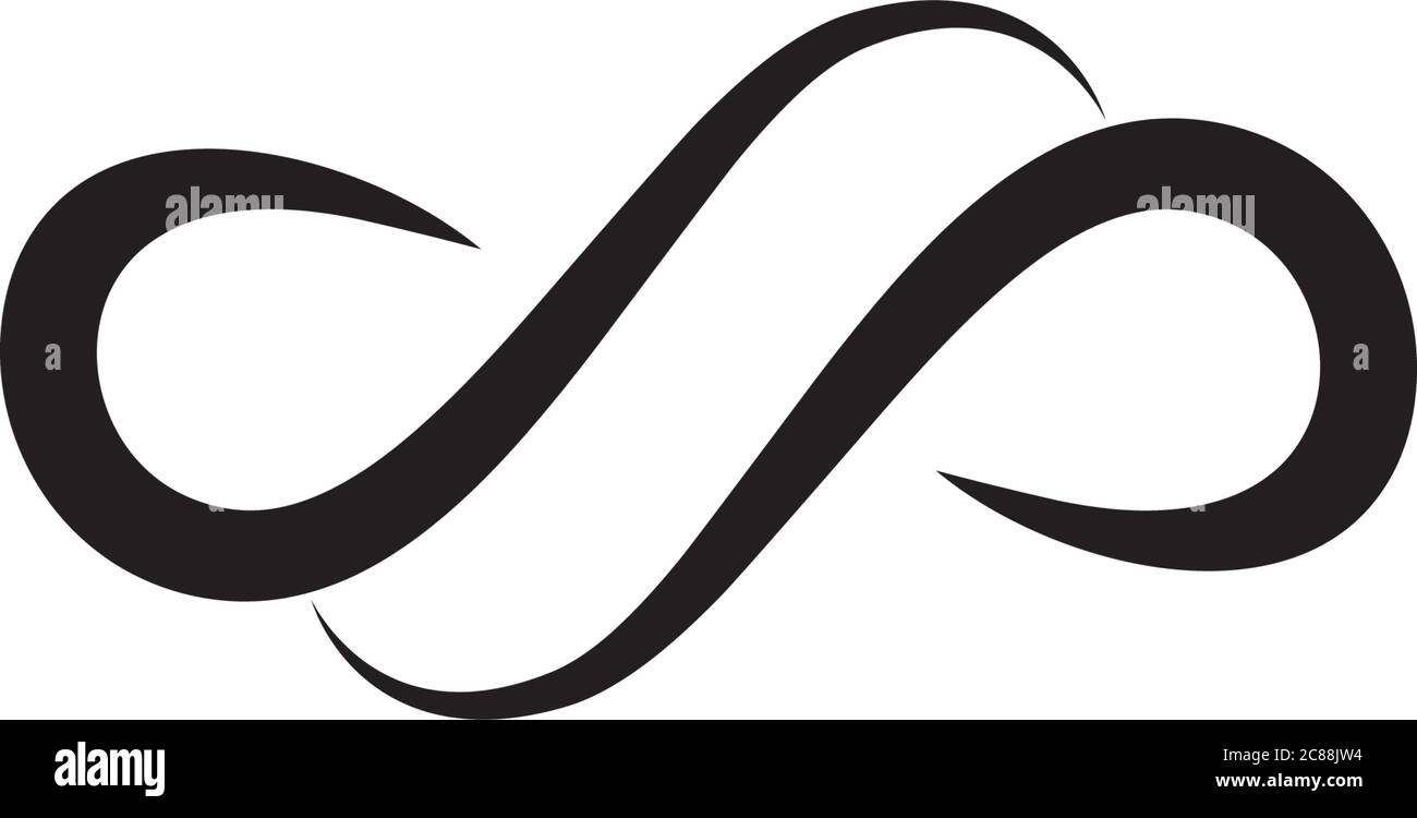 Disegno dell'illustrazione dell'icona vettoriale del modello del logo Infinity Illustrazione Vettoriale