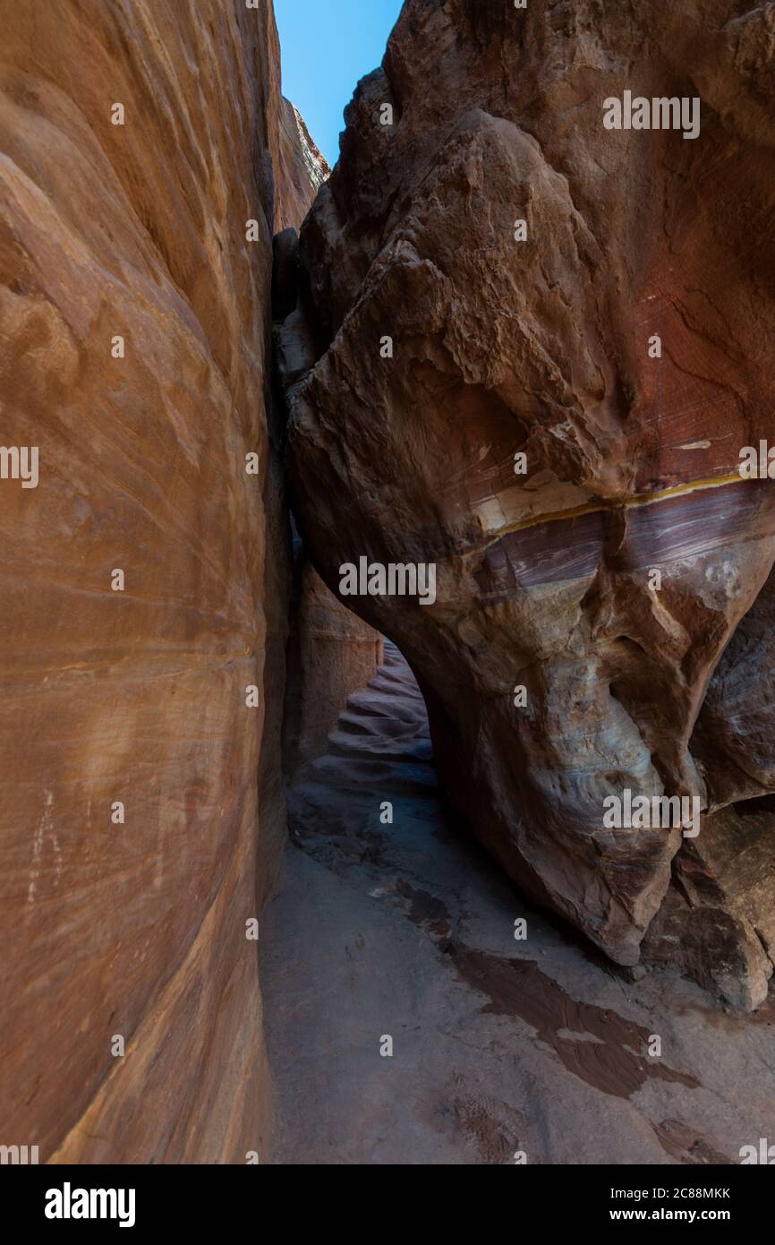 Un cranio fresco fatto di pietra Foto Stock