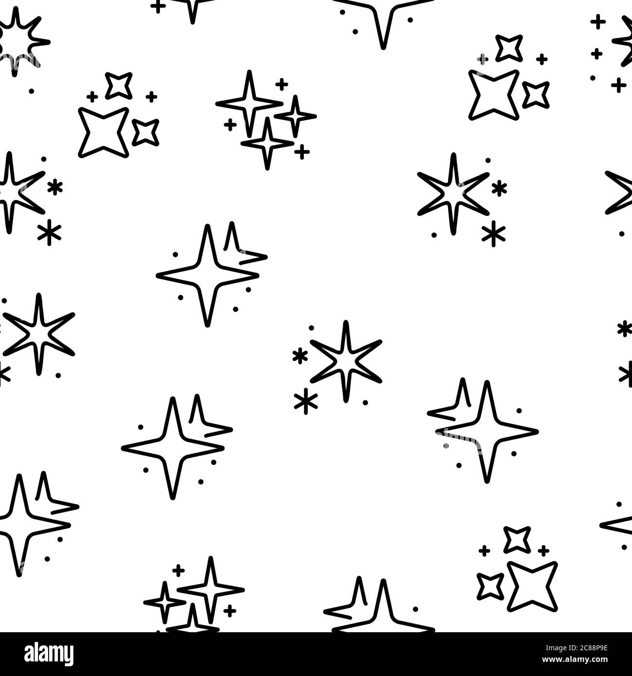 Brillante Shine Stars Vector modello senza giunture Illustrazione Vettoriale