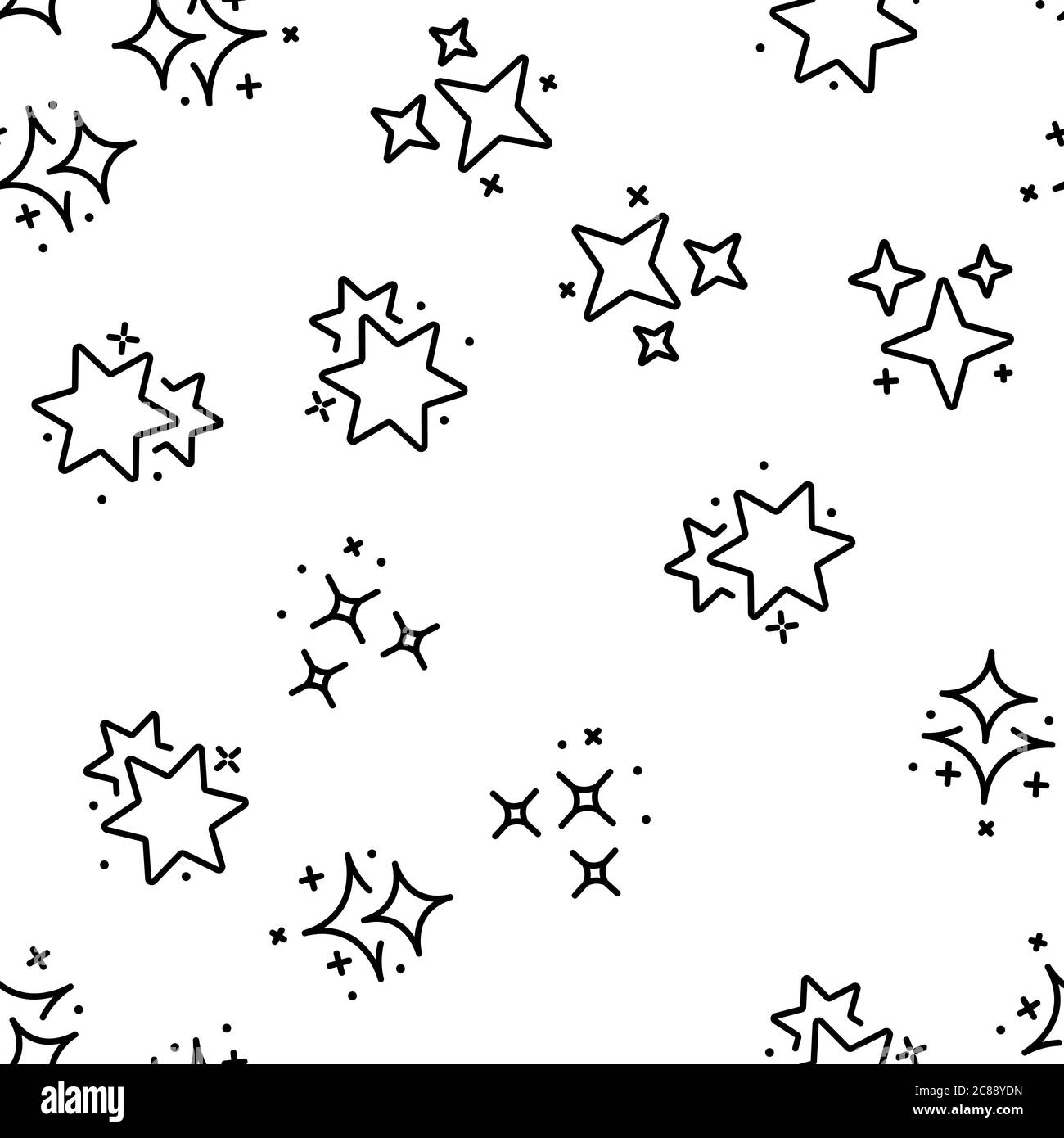 Brillante Shine Stars Vector modello senza giunture Illustrazione Vettoriale