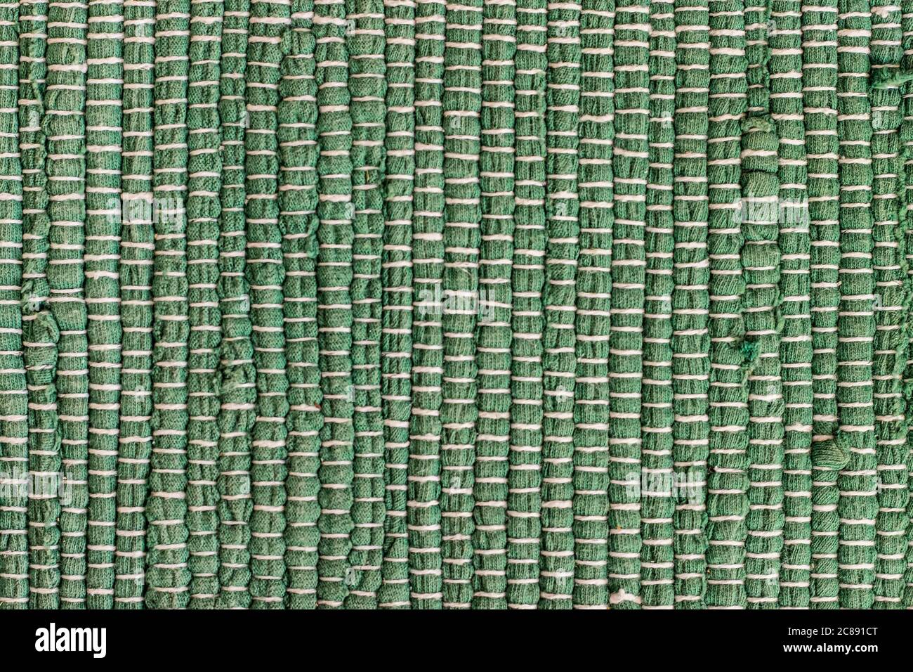 Tappezzeria decorativa in tessuto verde. Sfondo, trama, motivo Foto Stock