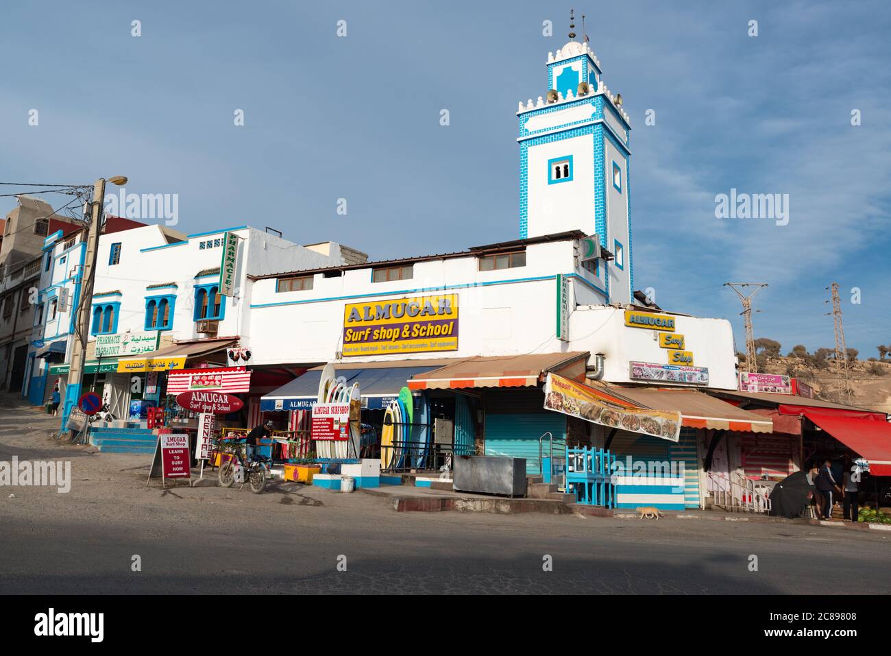 Centro di Taghazout, Marocco Foto Stock