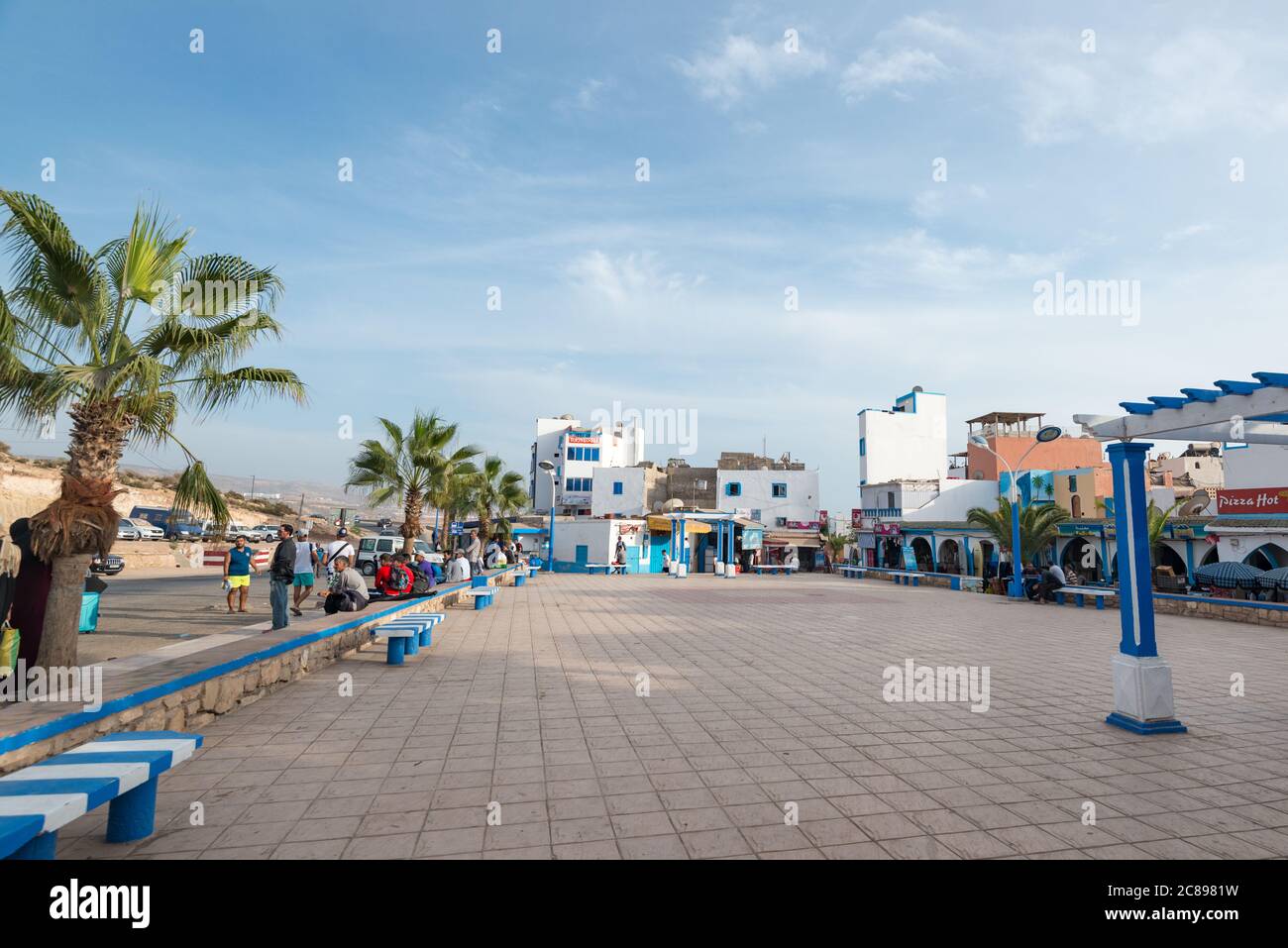 Centro di Taghazout, Marocco Foto Stock