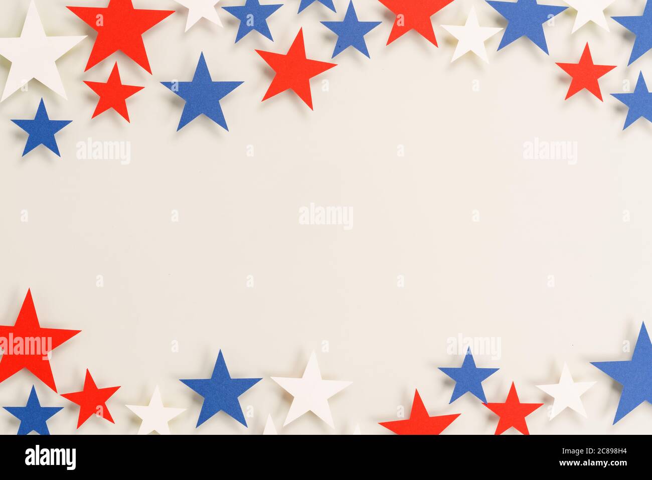 stelle con cornice a vista dall'alto in posizione piatta Foto Stock