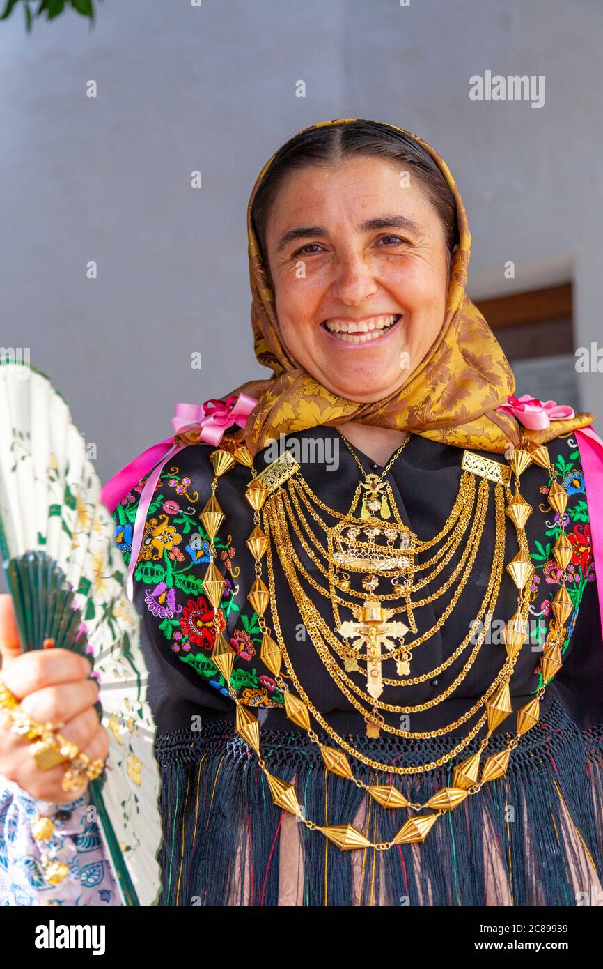Ibizan Folk Dance, Sant Miquel de Balansat, Ibiza, Isole Baleari, Spagna Foto Stock