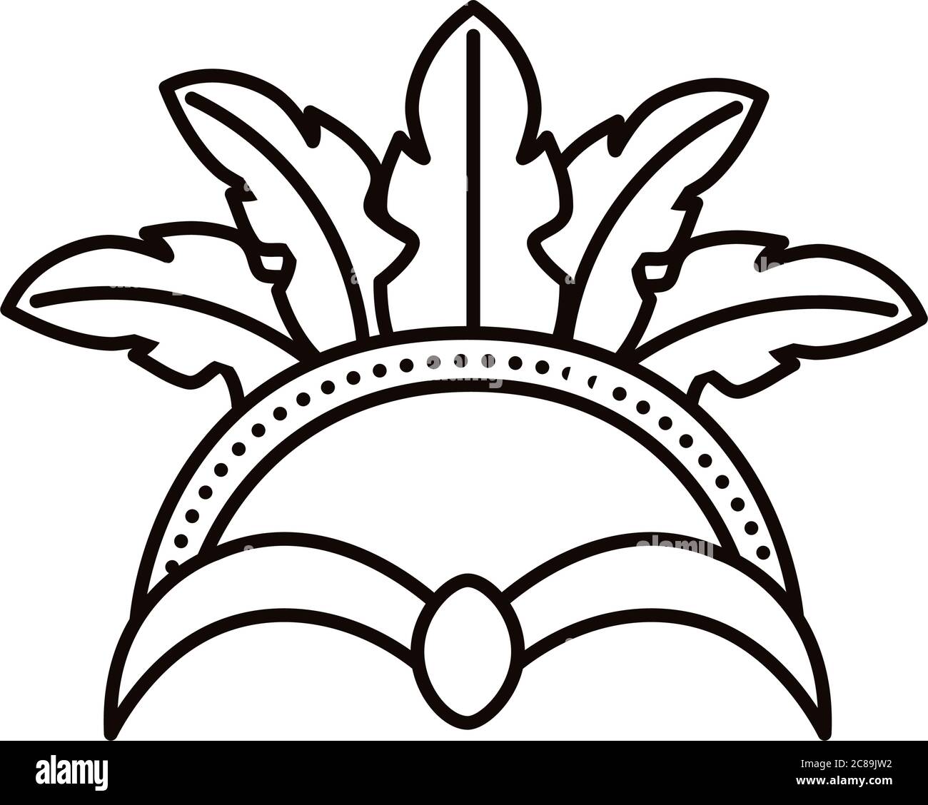 disegno di illustrazione vettoriale di stile di linea di cappello di  carnevale Immagine e Vettoriale - Alamy