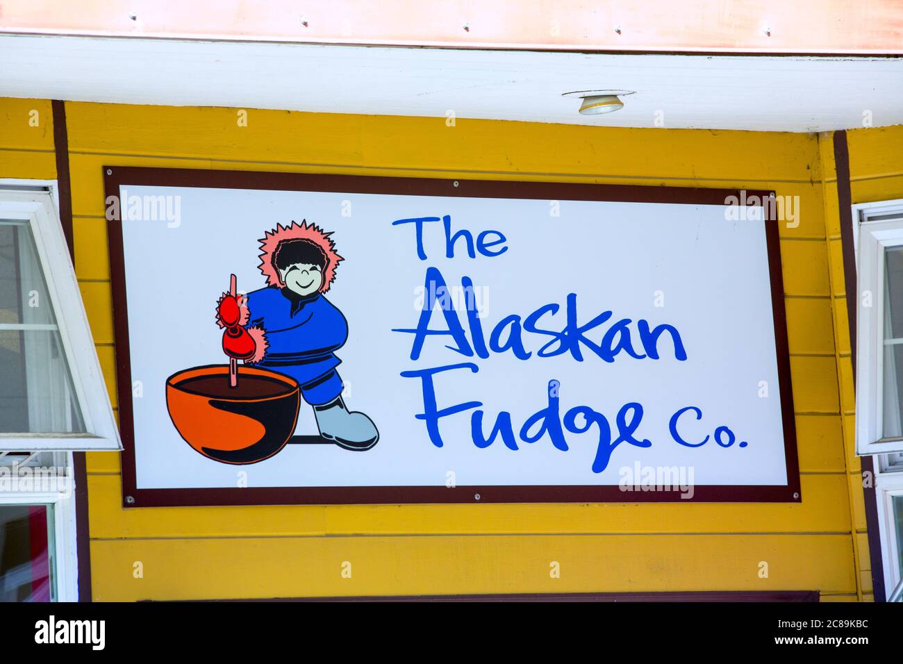 Franklin Street, Juneau,Alaska,negozi a juneau,turisti,alska,stati uniti,usa, Foto Stock