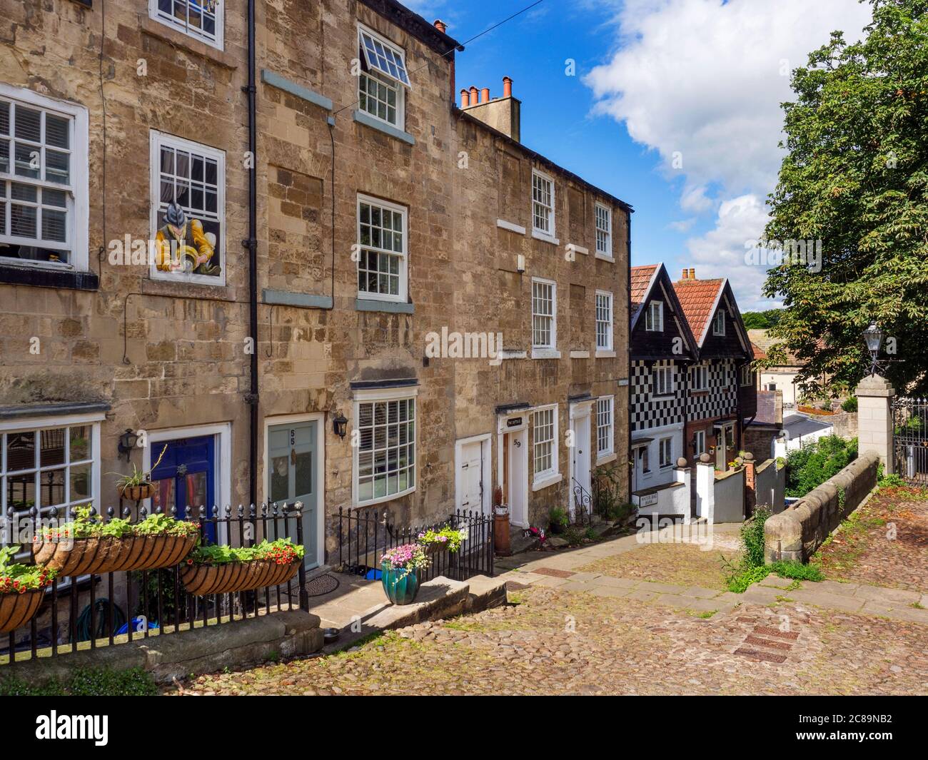 Water Bag Bank a Knaresborough North Yorkshire Inghilterra Foto Stock