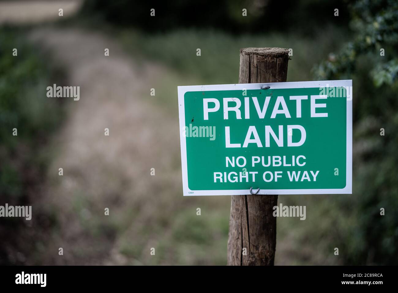 Cartello privato senza diritto pubblico di strada Foto Stock