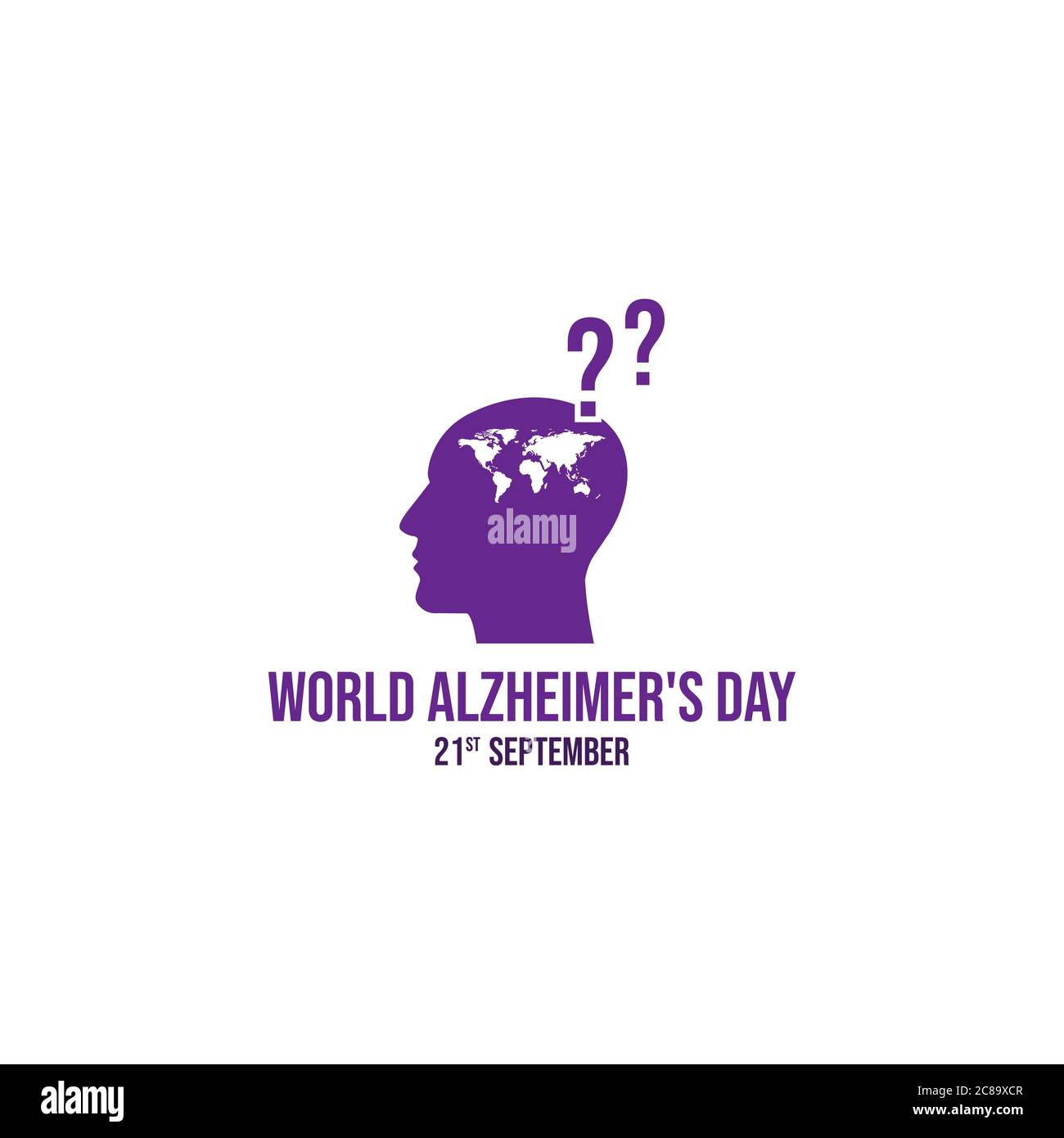 Giornata Mondiale Alzheimer vettore modello di progettazione immagine banner Illustrazione Vettoriale