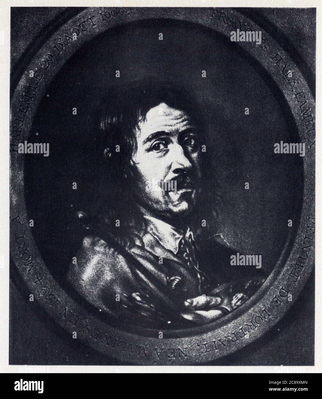 Frans Hals 1585-1666. Gravure de Brookshaw, d'après un autoportrait de Hals. Foto Stock