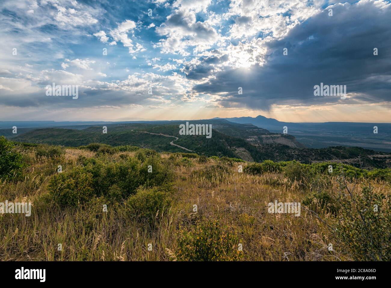 Paesaggio al Mesa Verde National Park, Colorado Foto Stock