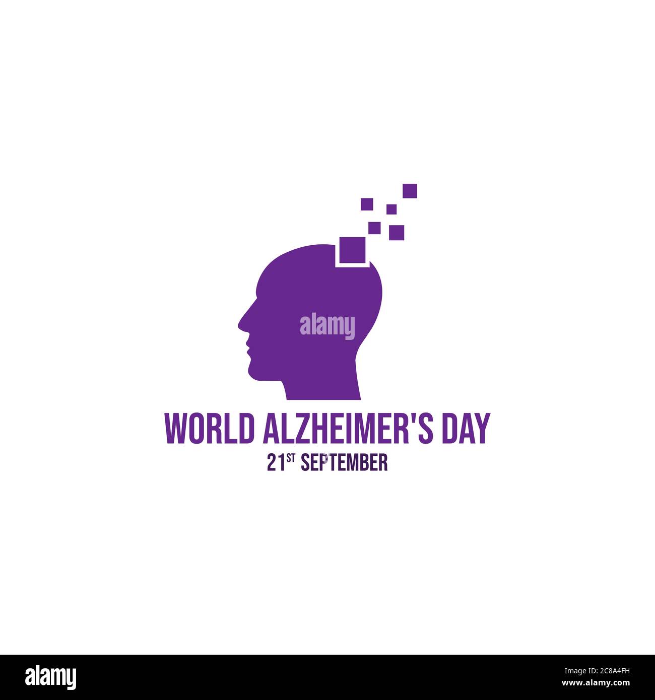 Giornata Mondiale Alzheimer vettore modello di progettazione immagine banner Illustrazione Vettoriale