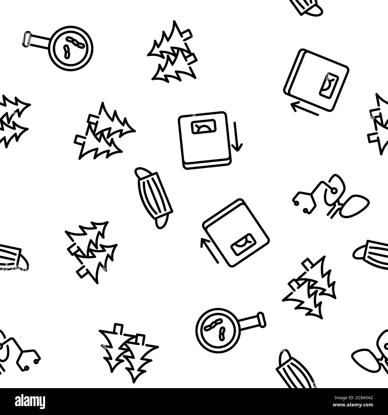 Tuberculosis Disease Vector Seamless Pattern Illustrazione Vettoriale