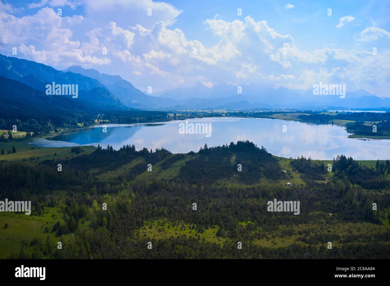 Fuessen, Germania, 22 luglio 2020. Bannwaldsee vicino a Forggensee © Peter Schatz / Alamy Live News Foto Stock