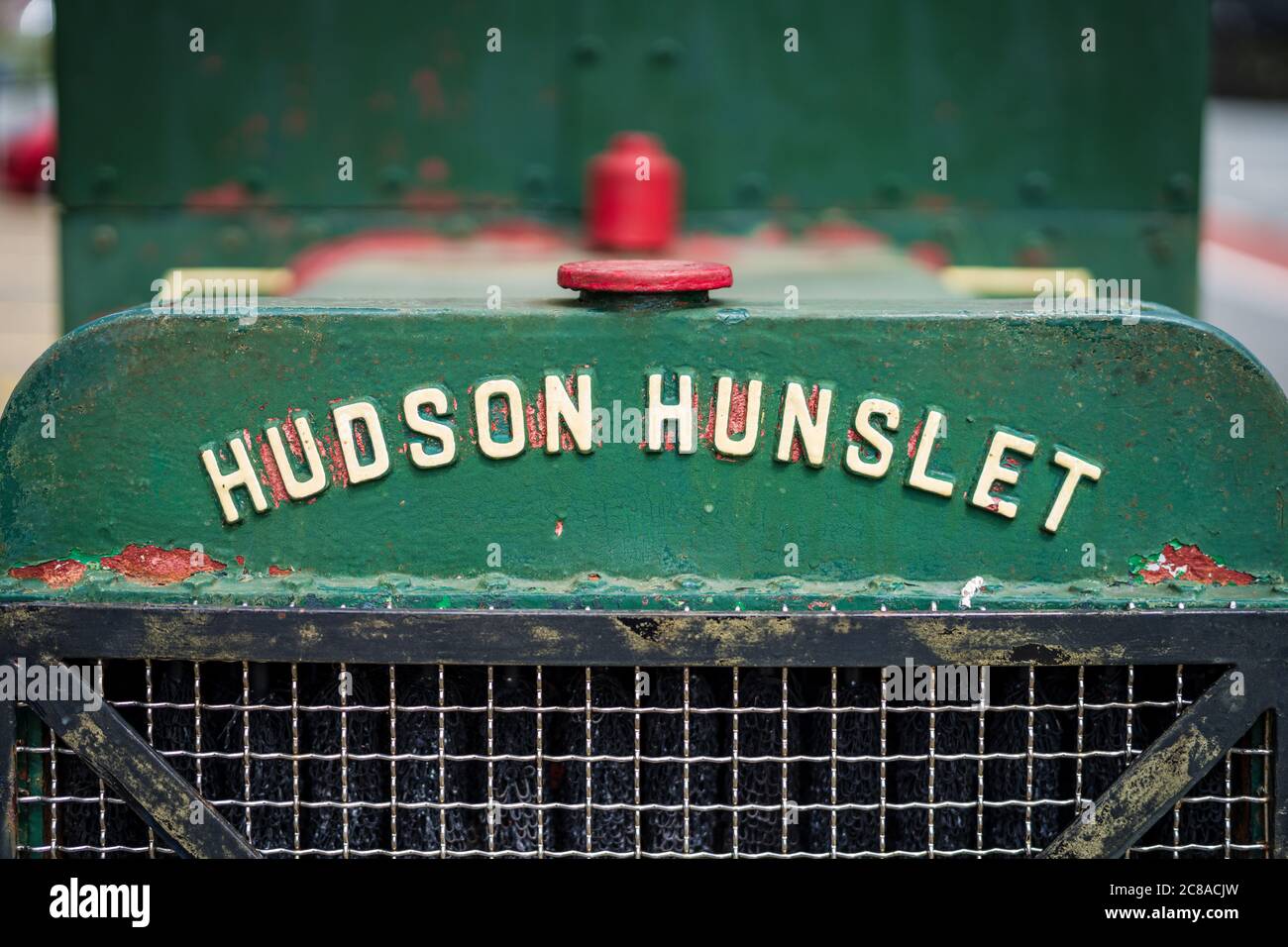 Hudson Hunslet Locomotiva industriale Bloenau Ffestiniog Slate Mining Town Galles UK Foto Stock