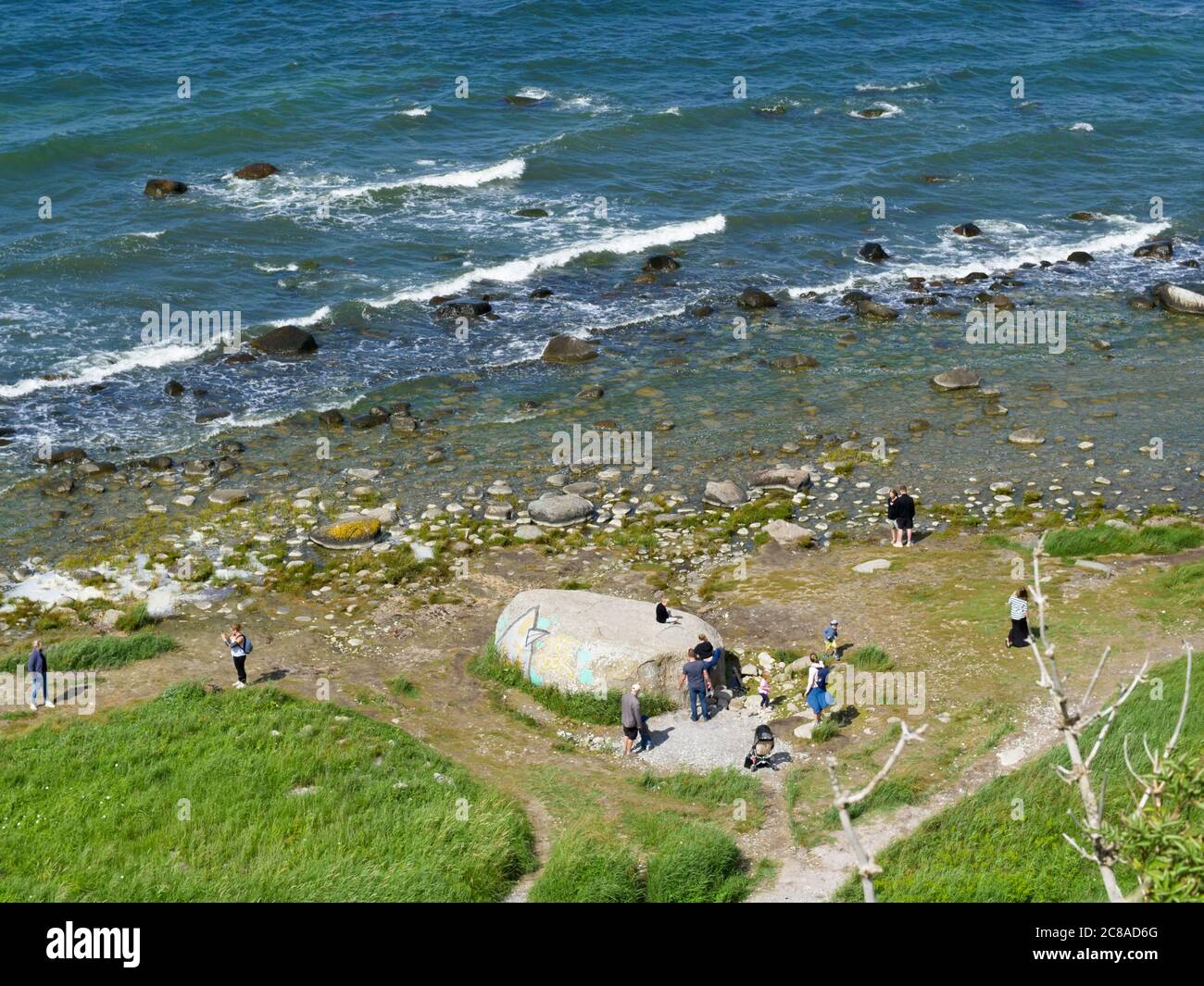 Steilküste am Kap Arkona auf der Insel Rügen Küste Strand Steinstrand Ostseeküste Ostsee Costa del Mar Baltico Capo Arkona Deutschland Foto Stock