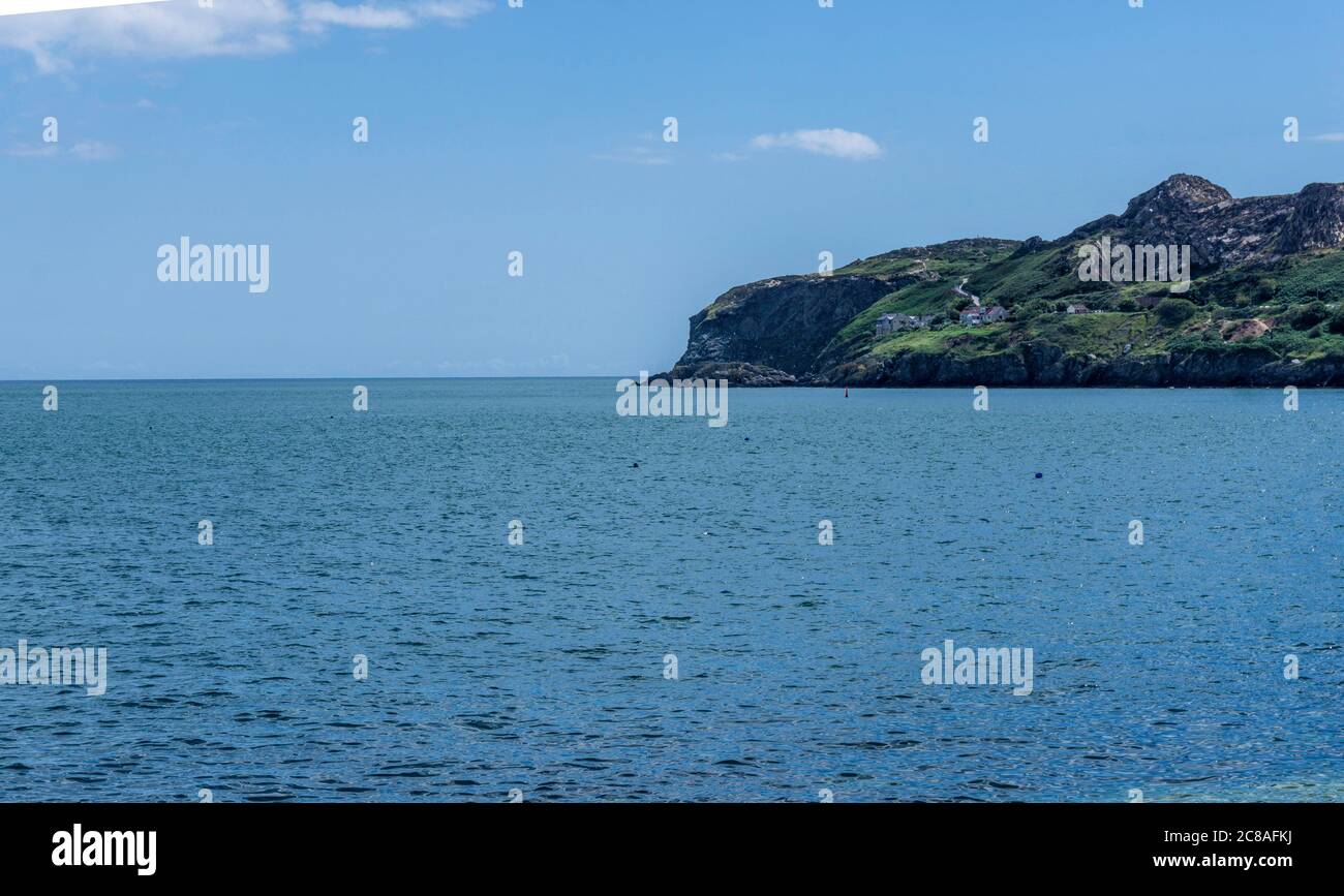 La zona Balscadden di Howth, Dublino, Irlanda, una passeggiata sulla scogliera della zona inizia qui. Foto Stock