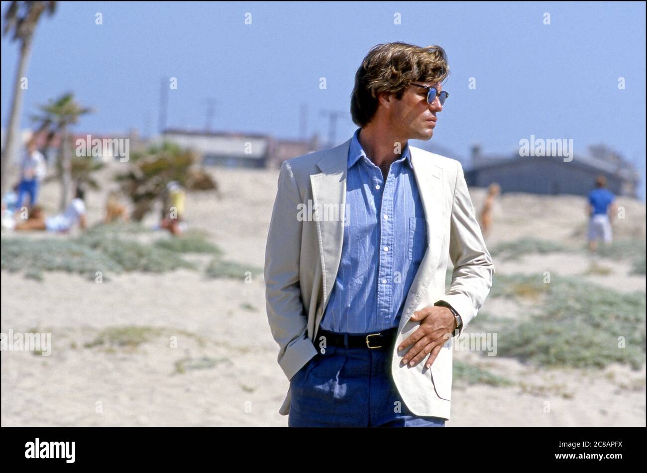 Attore Harry Hamlin sul set di Laguna Heat filimg a Ventura, CA Foto Stock