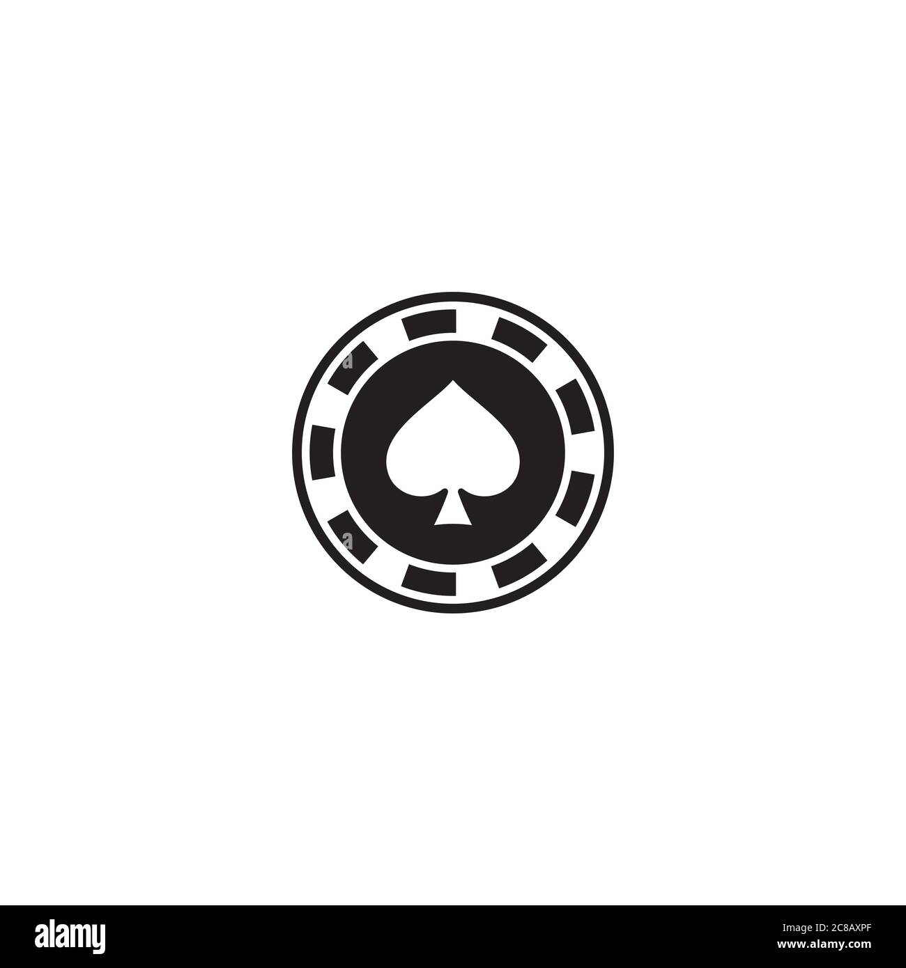 Logo Casino chip / icona design Illustrazione Vettoriale
