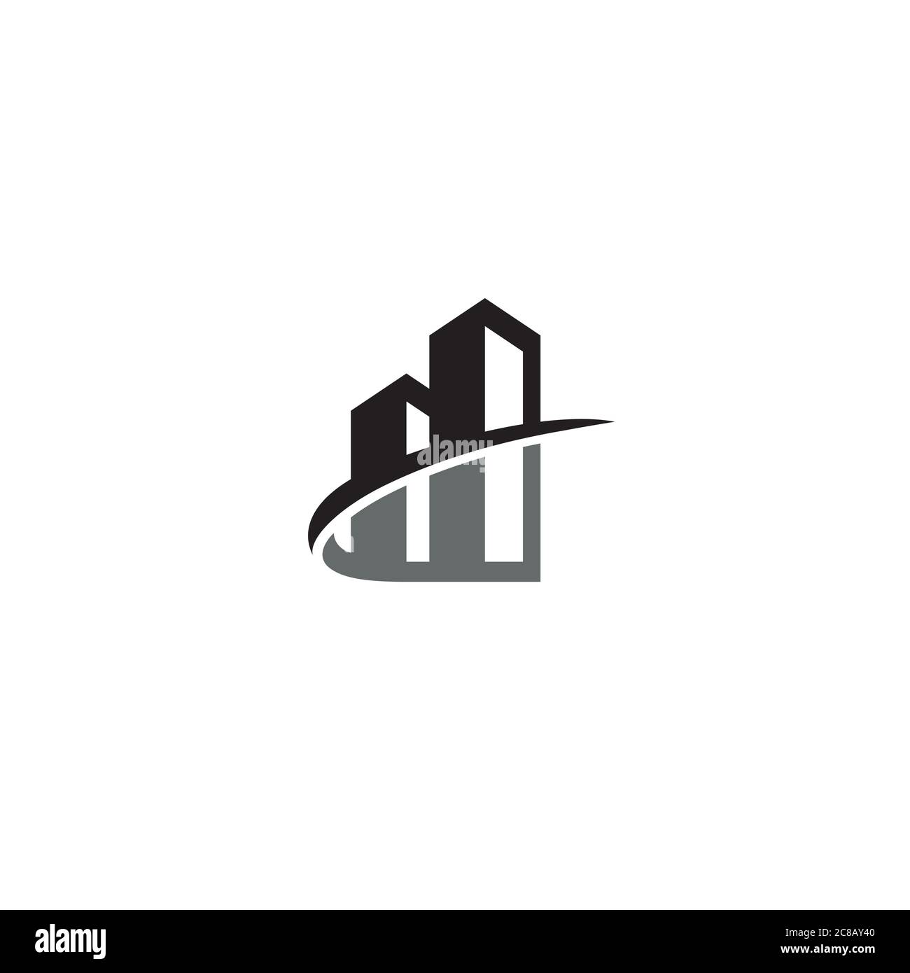 Un semplice logo di costruzione icona design Illustrazione Vettoriale
