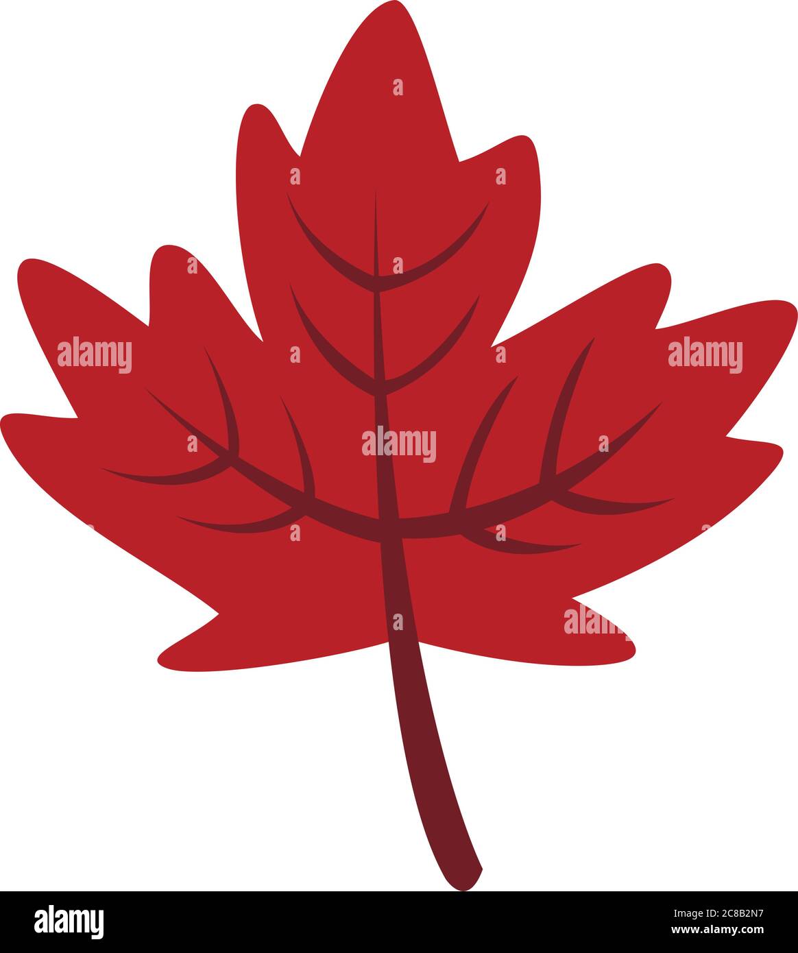 Red maple leaf icona Illustrazione Vettoriale