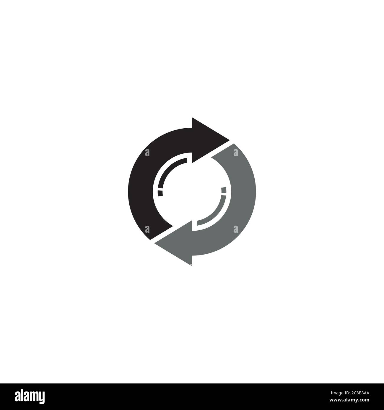 Logo della freccia circolare / design delle icone Illustrazione Vettoriale