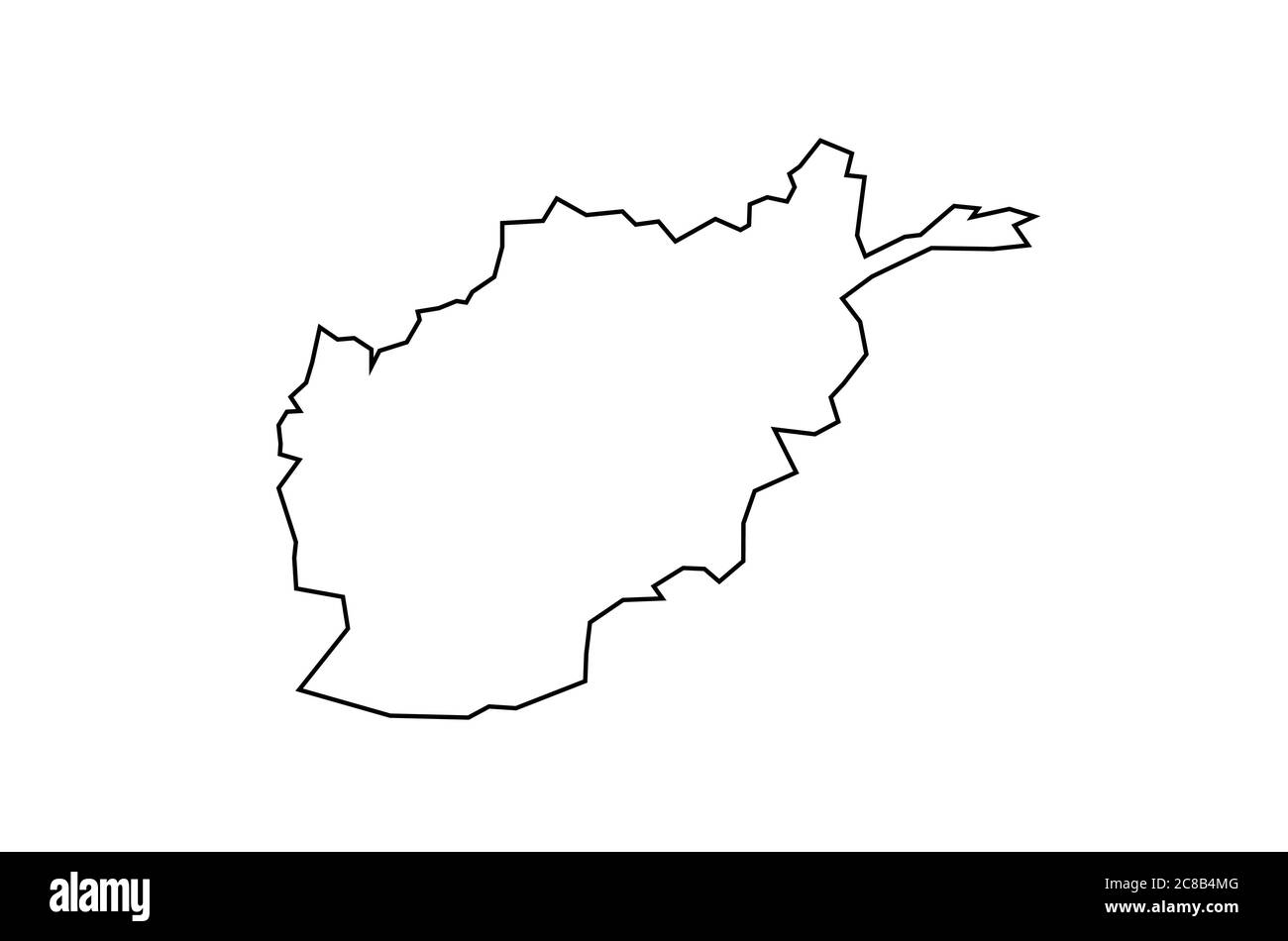 Illustrazione vettoriale della mappa dell'Afghanistan Illustrazione Vettoriale