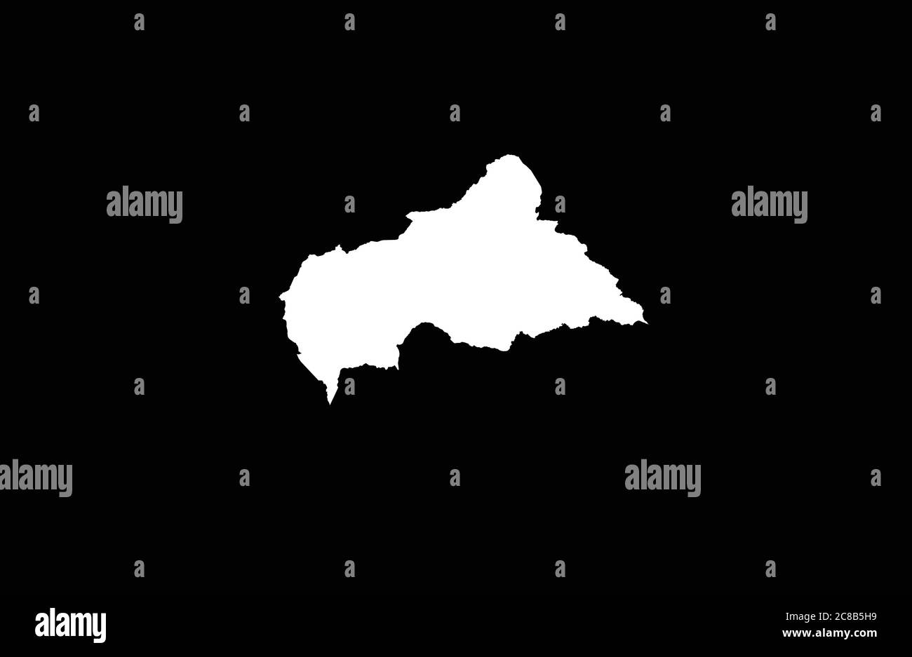 Illustrazione vettoriale della mappa della Repubblica Centrafricana Illustrazione Vettoriale
