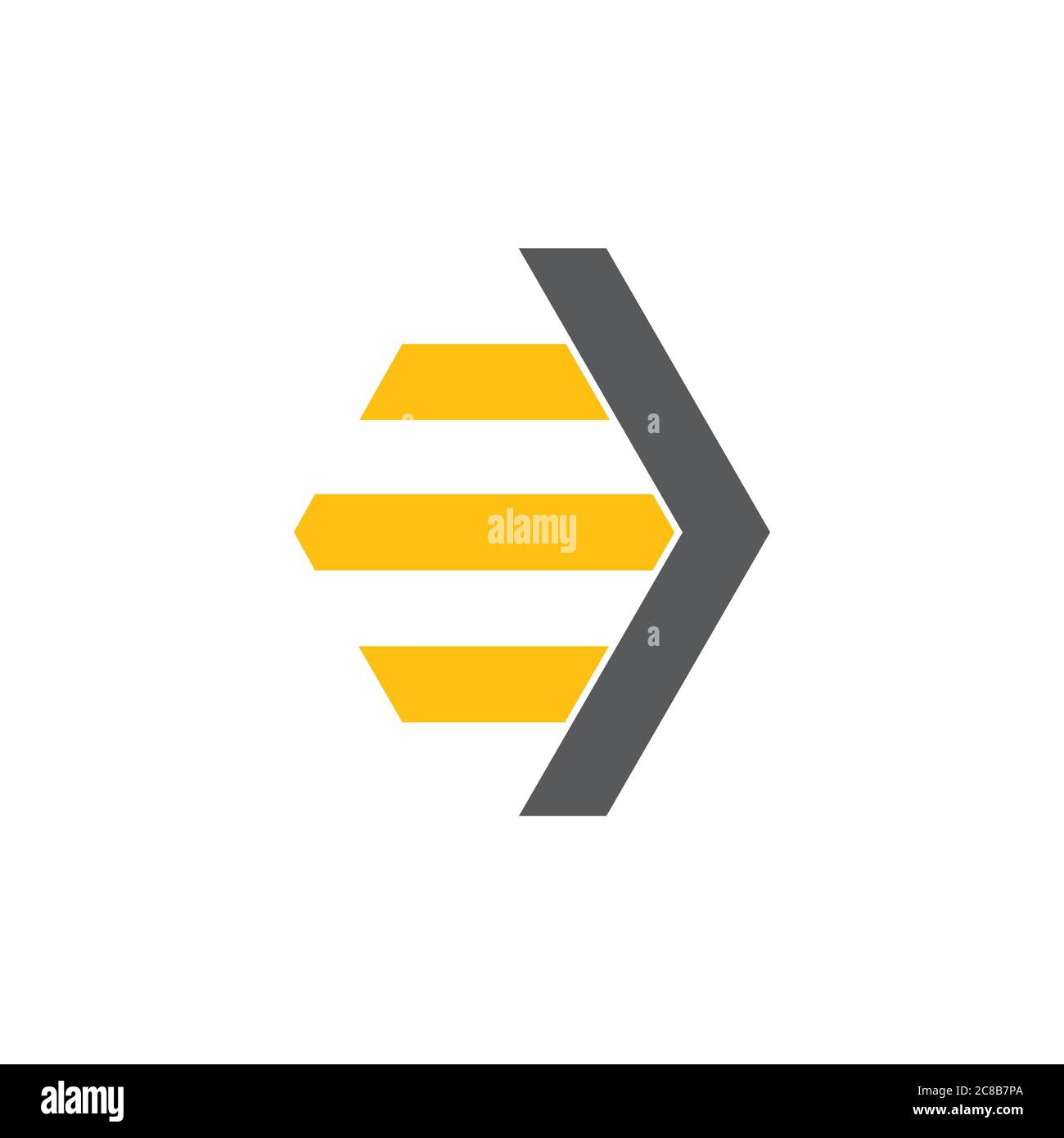 freccia destra strisce vettore logo linea Illustrazione Vettoriale