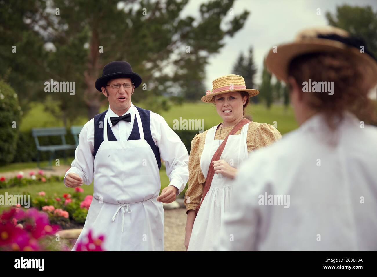 Heritage Park è un'esperienza vivente e dal vivo nella storia di Calgary. Un luogo perfetto da visitare durante il viaggio attraverso l'Alberta meridionale. Foto Stock