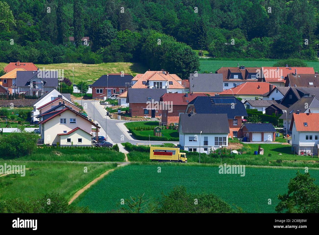 Piccolo villaggio in Germania. Foto Stock