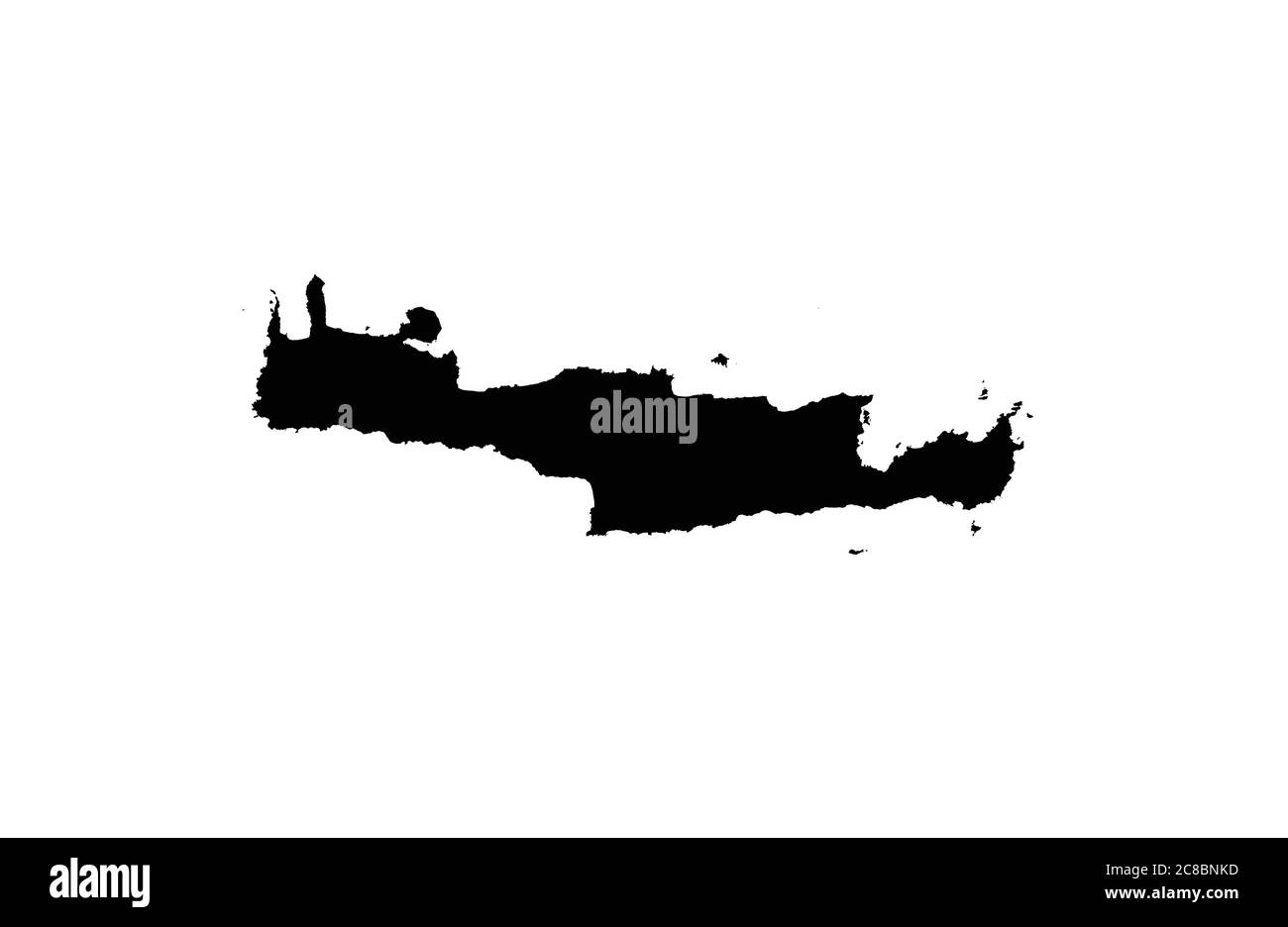 Mappa di Creta isola vettore illustrazione Illustrazione Vettoriale