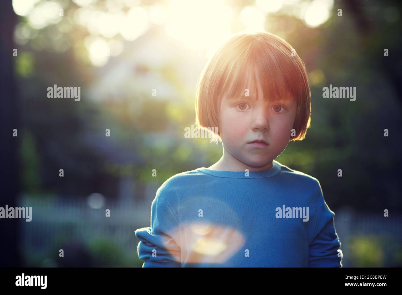 Figlia di zenzero in Sumertime Foto Stock