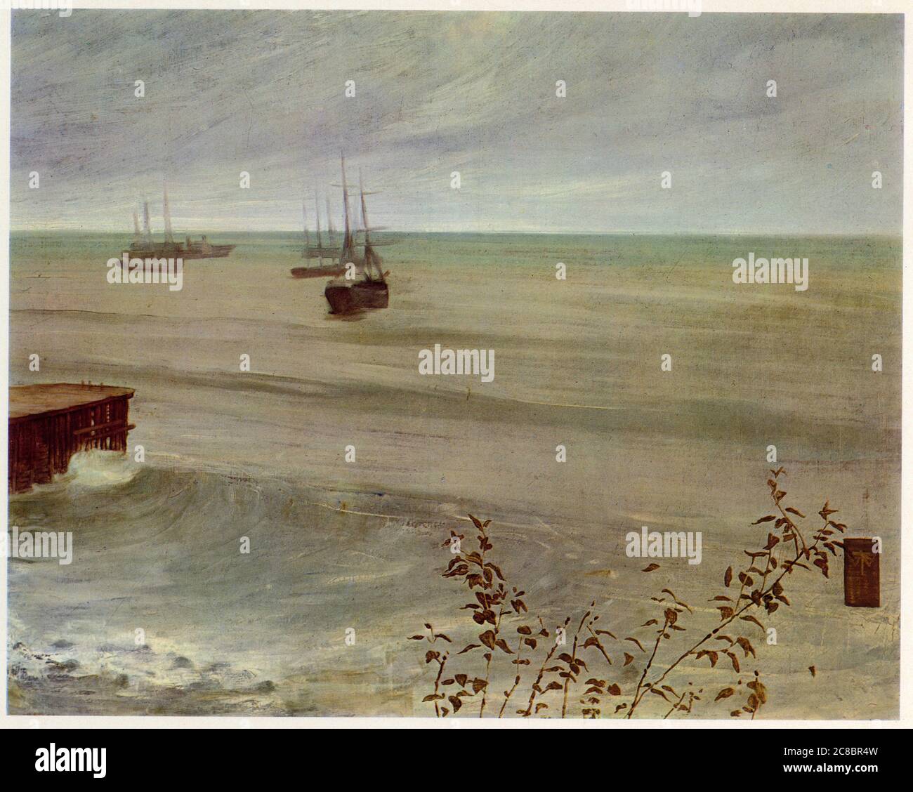 James Abbott Whistler (1834-1903). Symphonie en gris et vert. L'océan. 1886. 79 X 99 CM Foto Stock