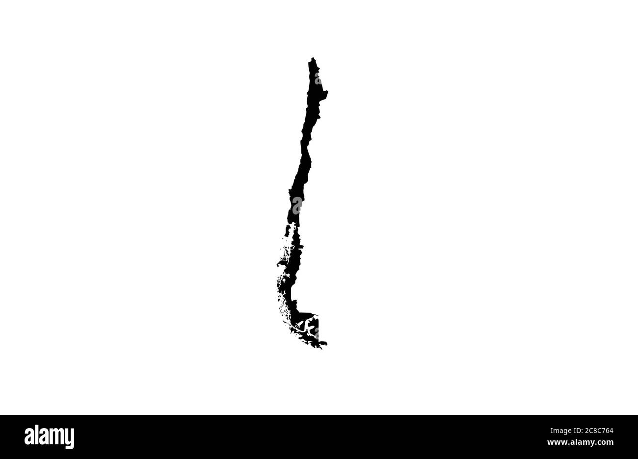 Illustrazione vettoriale della mappa del Cile Illustrazione Vettoriale