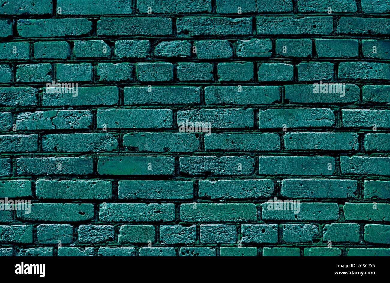 Cian muro di mattoni sfondo texture, mattoni Foto Stock