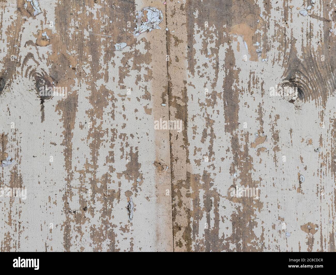 sfondo legno bordo con vernice spellante spaccata, struttura Foto Stock