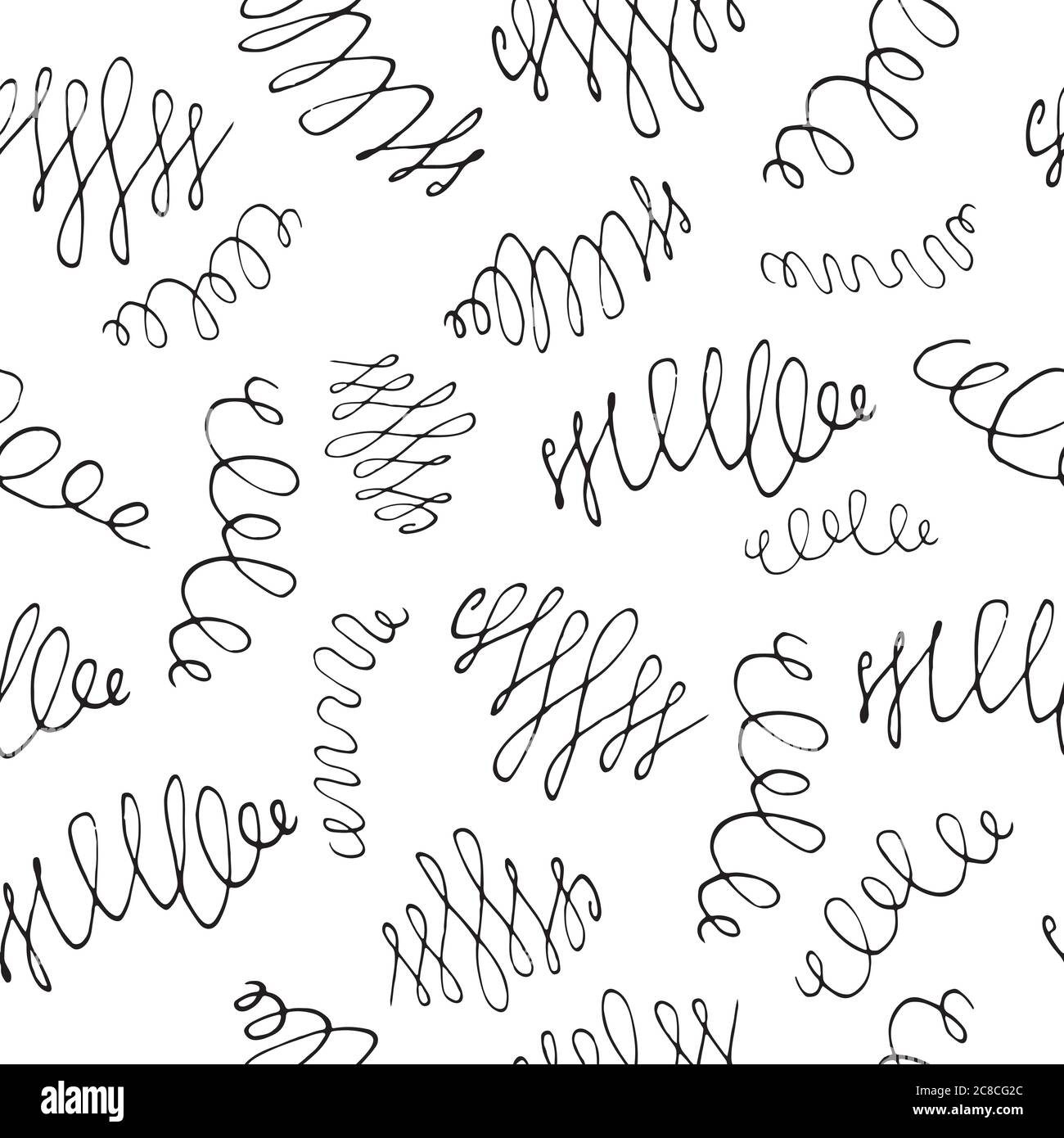 Disegno astratto senza giunture con doodle calligrafia st Illustrazione Vettoriale