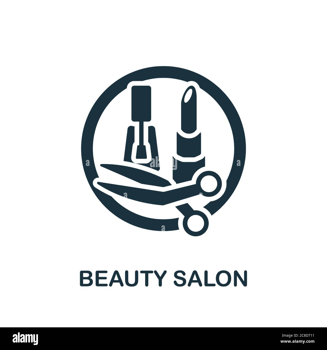 Icona del salone di bellezza. Icona monocromatica Simple Beauty Salon per modelli, web design e infografiche Illustrazione Vettoriale