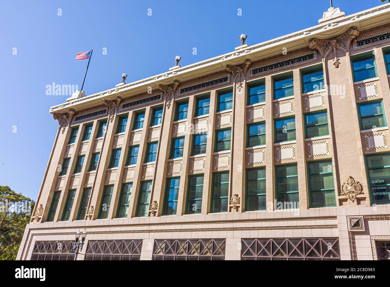 Jacksonville, Florida, centro, Laura Street, municipio, edificio, St Edificio James, architetto Henry Klutho, 1912, stile scuola prateria, esterno fro Foto Stock